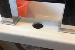 acrylic hole repair before